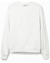 Desigual - Embossed Imagotype Sweatshirt, Cotton - Lyst