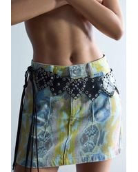 Desigual - Studded Belt Hearts, Polyurethane - Lyst