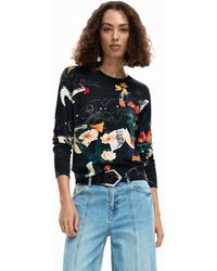 Desigual - Thin Sweater Plants - Lyst