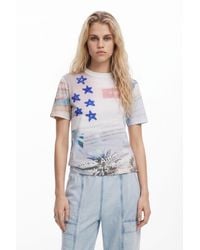 Desigual - American Magic Printed T-Shirt, Cotton - Lyst