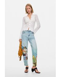 Desigual - Amalfi Jeans Trousers, Cotton - Lyst