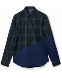 Desigual - Patchwork Check Shirt, Cotton - Lyst
