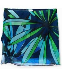 Desigual - Tropical Tulle Mini Skirt, Polyester - Lyst