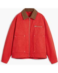 Desigual - Contrast Collar Jacket, Cotton - Lyst