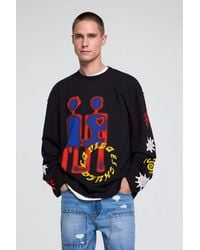 Desigual - Printed Long Sleeve T-Shirt, Cotton - Lyst