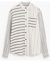Desigual - Asymmetrical Striped Shirt, Cotton - Lyst