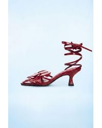 Desigual - Floral Appliqué Sandal, Polyurethane - Lyst