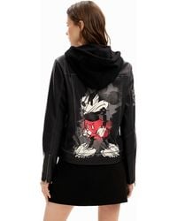 Desigual - Contrast Mickey Mouse Jacket - Lyst