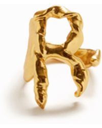 Desigual - Zalio Plated Letter R Ring - Lyst