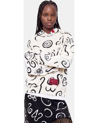 Desigual - Printed 100% Cotton Sweatshirt, Cotton - Lyst