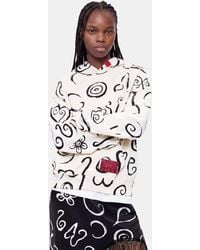 Desigual - Printed 100% Cotton Sweatshirt, Cotton - Lyst