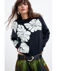Desigual - M. C. Lacroix Jacquard Floral Sweater - Lyst