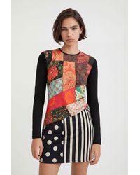 Desigual - Short T-Shirt Dress, Viscose - Lyst