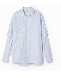 Desigual - Deconstructed Long-Sleeve Shirt, Cotton - Lyst