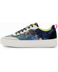 Desigual - Patchwork Platform Sneakers - Lyst