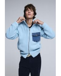 Desigual - Double Zipper Knit Sweater - Lyst