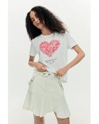 Desigual - Short-Sleeved Heart T-Shirt, Cotton - Lyst