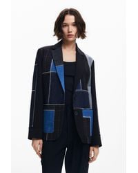 Desigual - Combined Patchwork Blazer - Lyst