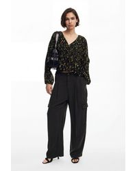 Desigual - Floral Print Blouse, Polyester - Lyst