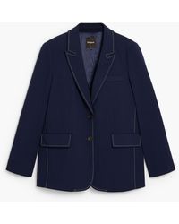 Desigual - Embroidered Stitched Blazer - Lyst