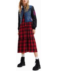 Desigual - Chaqueta Vaquera Bomber Híbrida - Lyst