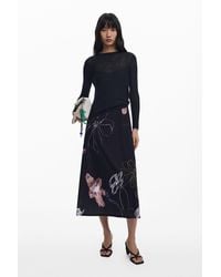 Desigual - 2-In-1 Brushstroke Dress, Polyester - Lyst