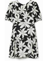 Desigual - Short Floral Dress, Viscose - Lyst
