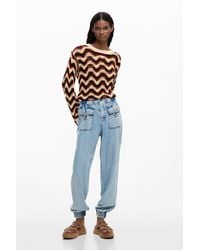 Desigual - Jogger Denim Pants, Lyocell - Lyst