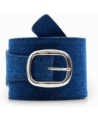 Desigual - Denim Sash Belt, Cotton - Lyst