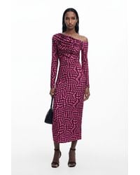 Desigual - Psychedelic Checkered Dress, Polyester - Lyst