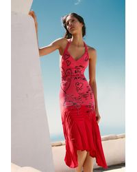 Desigual - Vintage Halter Lettering Dress, Viscose - Lyst