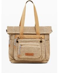Desigual - Large Modular Raffia Backpack - Lyst