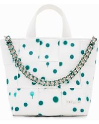 Desigual - M Droplets Tote Bag, Polyurethane - Lyst