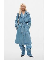 Desigual - Gabardina Vaquero Largo 100% Algodón, Mujer, Algodon, Azul - Lyst