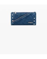 Desigual - Large Denim Wallet 100% Cotton, Cotton - Lyst