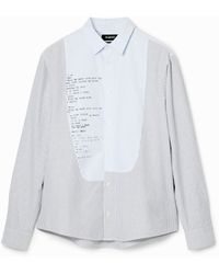 Desigual - Patchwork Striped Shirt, Cotton - Lyst
