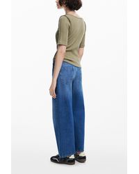 Desigual - Ruched Neckline T-Shirt, Cotton - Lyst