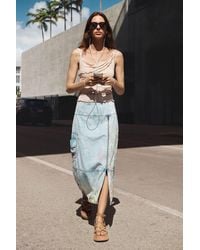 Desigual - Midi Lyocell Denim Skirt, Lyocell - Lyst