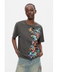 Desigual - Tiger T-Shirt 100% Cotton, Cotton - Lyst