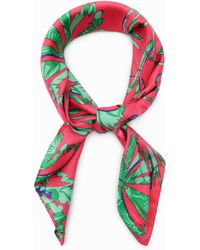 Desigual - Tropical Square Scarf, Polyester - Lyst