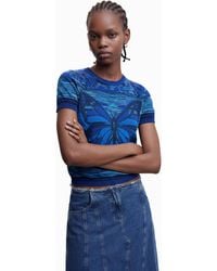 Desigual - Butterfly Knit T-Shirt - Lyst