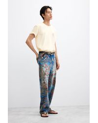 Desigual - Printed Jeans, Cotton - Lyst