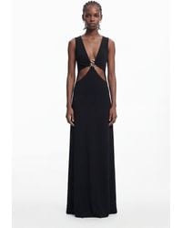 Desigual - Long Dress With Metallic Appliqué, Viscose - Lyst