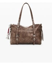 Desigual - Medium Shopping Bag, Polyurethane - Lyst