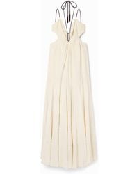 Desigual - Long Strappy Cut-Out Dress, Viscose - Lyst