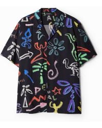 Desigual - Shirt With Artistic Motifs, Viscose - Lyst