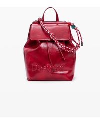 Desigual - Small Backpack Logo, Polyurethane - Lyst