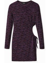 Desigual - Short Slim Cut-Out Dress - Lyst