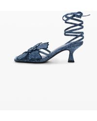 Desigual - Floral Appliqué Sandal, Cotton - Lyst