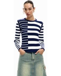 Desigual - Rib Striped Sweater - Lyst